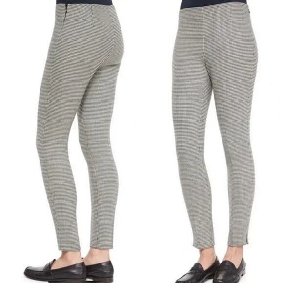 Ralph Lauren Black Label Houndstooth Wool Stretch Skinny Ankle Pants - Size 8 - Picture 1 of 11